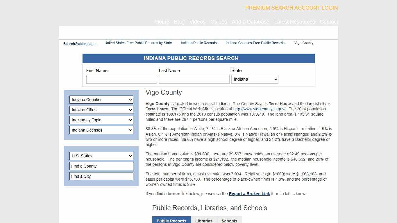 Vigo County Criminal and Public Records