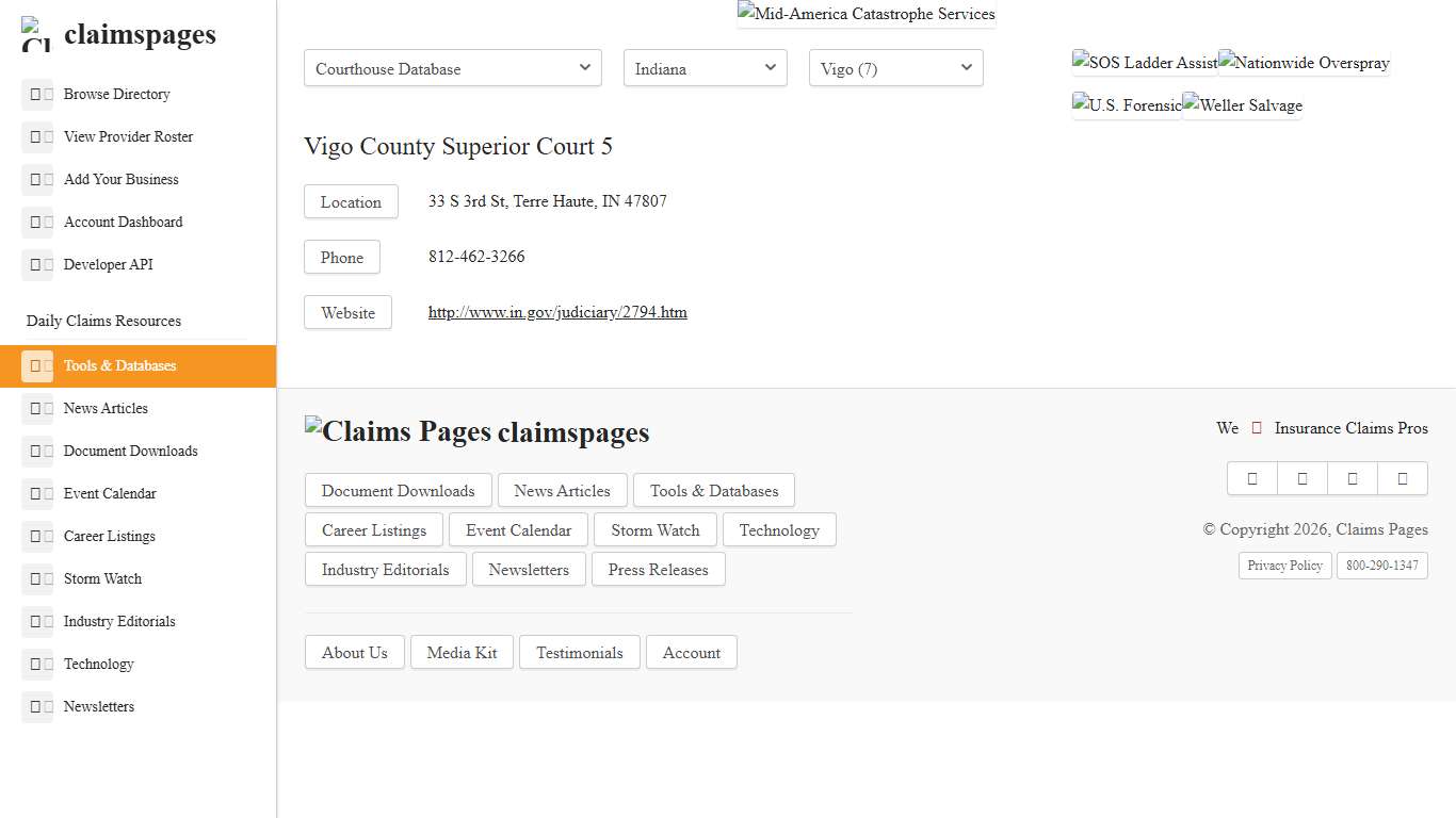 Vigo County Superior Court 5